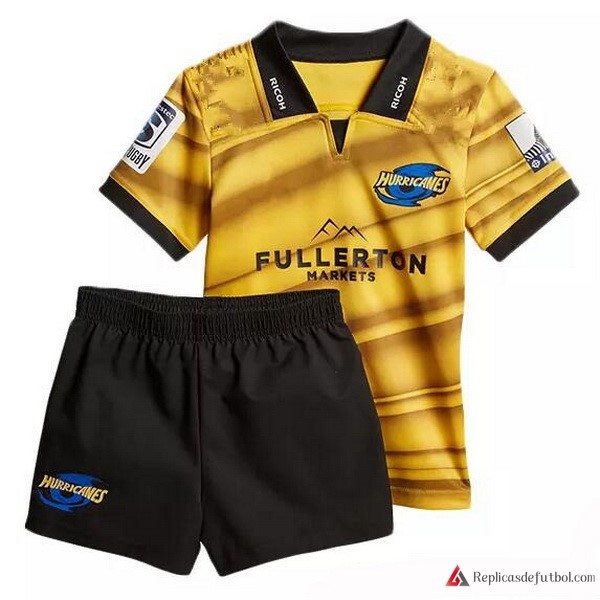 Camiseta Hurricanes Niño Primera equipación 2018 Amarillo Rugby